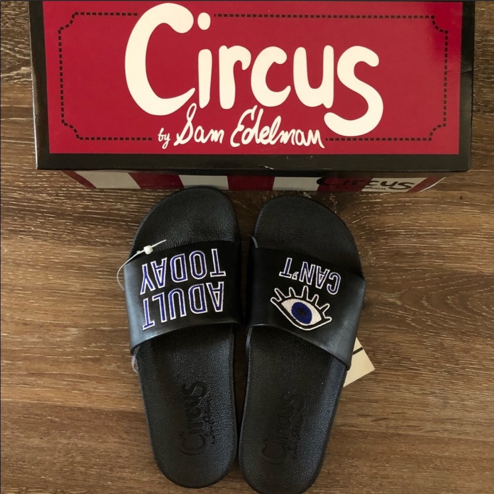 NWT- SAM EDELMAN Can’t Adult Today’ Slide Sandals